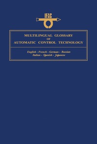 Omslagafbeelding: Multilingual Glossary of Automatic Control Technology 9780080276076