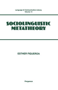 Cover image: Sociolinguistic Metatheory 9780080423999