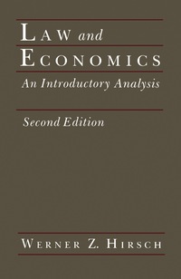 Cover image: Law and Economics 2nd edition 9780123494818
