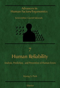 Cover image: Human Reliability 9780444427274