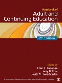 صورة الغلاف: Handbook of Adult and Continuing Education 1st edition 9781412960502