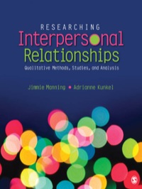 Imagen de portada: Researching Interpersonal Relationships 1st edition 9781452203904