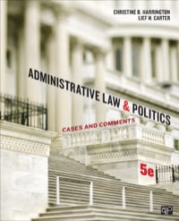 صورة الغلاف: Administrative Law and Politics 5th edition 9781452240404