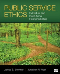 Imagen de portada: Public Service Ethics 1st edition 9781452274133