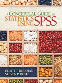 Imagen de portada: A Conceptual Guide to Statistics Using SPSS 1st edition 9781412974066