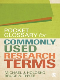 表紙画像: Pocket Glossary for Commonly Used Research Terms 1st edition 9781412995139