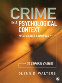 Imagen de portada: Crime in a Psychological Context 1st edition 9781412996082