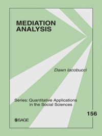 Immagine di copertina: Mediation Analysis 1st edition 9781412925693