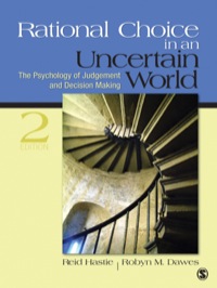 Imagen de portada: Rational Choice in an Uncertain World 2nd edition 9781412959032