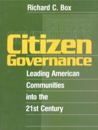 Cover image: Citizen Governance 1st edition 9780761912576