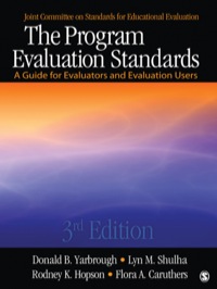 Cover image: The Program Evaluation Standards 3rd edition 9781412986564