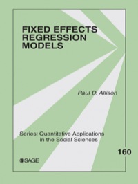 صورة الغلاف: Fixed Effects Regression Models 1st edition 9780761924975