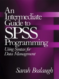 Immagine di copertina: An Intermediate Guide to SPSS Programming 1st edition 9780761931850