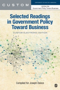 Cover image: Custom: University of South Carolina Government Policy Toward Business 9781483391328