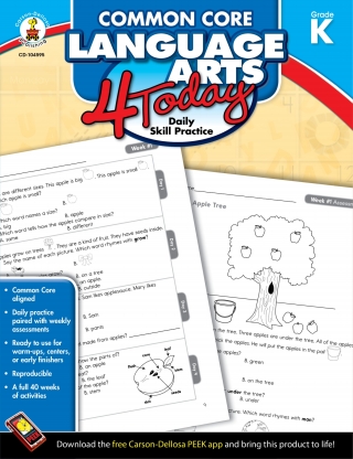 Cover image: Common Core Language Arts 4 Today, Grade K 9781624426032