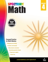 صورة الغلاف: Spectrum Math Workbook, Grade 4 9781483808727