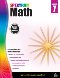 صورة الغلاف: Spectrum Math Workbook, Grade 7 9781483808758