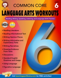 Cover image: Common Core Language Arts Workouts, Grade 6 9781622235223