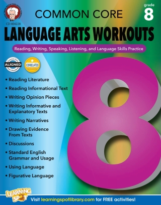 Imagen de portada: Common Core Language Arts Workouts, Grade 8 9781622235254