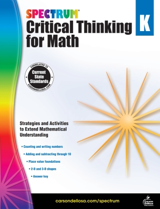 Cover image: Spectrum Critical Thinking for Math, Grade K 9781483835471