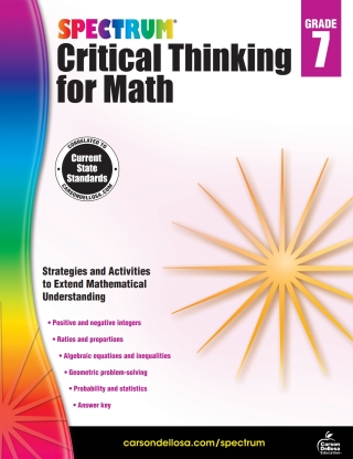 Omslagafbeelding: Spectrum Critical Thinking for Math, Grade 7 9781483835549