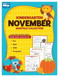 Omslagafbeelding: November Monthly Collection, Grade K 9781483843445