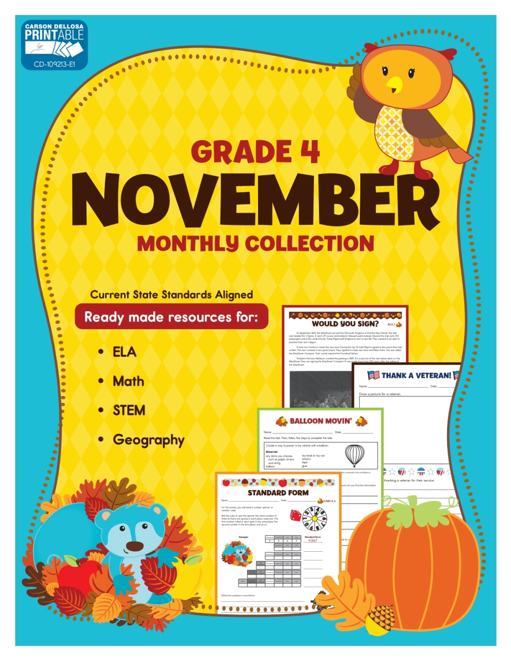 November Monthly Collection, Grade 4