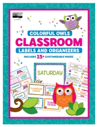 表紙画像: Colorful Owls Classroom Labels and Organizers 9781483844930