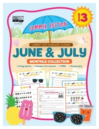 Cover image: June & July Monthly Collection, Grade 3 9781483849287