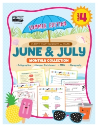 Cover image: June & July Monthly Collection, Grade 4 9781483849294