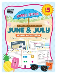 Titelbild: June & July Monthly Collection, Grade 5 9781483849300