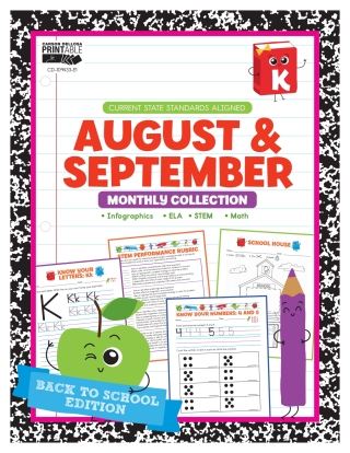 صورة الغلاف: August & September Monthly Collection, Grade K 9781483850085