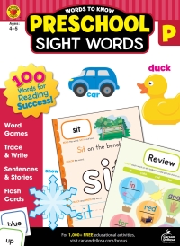 صورة الغلاف: Words to Know Sight Words, Grade Preschool 9781483849317