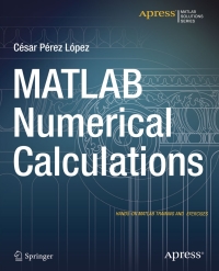 Cover image: MATLAB Numerical Calculations 9781484203477