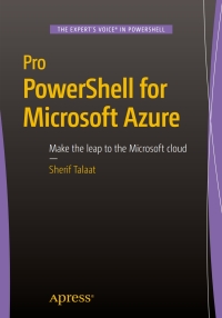 Cover image: Pro PowerShell for Microsoft Azure 9781484206669