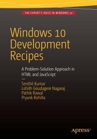 Cover image: Windows 10 Development Recipes 9781484207208