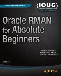 Cover image: Oracle RMAN for Absolute Beginners 9781484207642