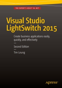 صورة الغلاف: Visual Studio Lightswitch 2015 2nd edition 9781484207673
