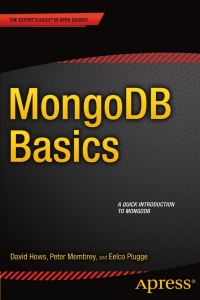 Cover image: MongoDB Basics 9781484208960