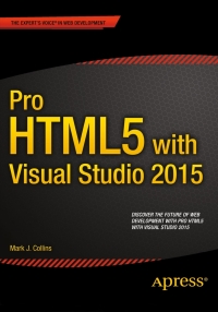 Imagen de portada: Pro HTML5 with Visual Studio 2015 9781484211489