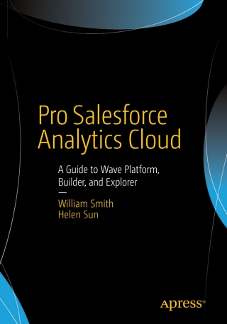 Cover image: Pro Salesforce Analytics Cloud 9781484212042