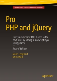 Imagen de portada: Pro PHP and jQuery 2nd edition 9781484212318