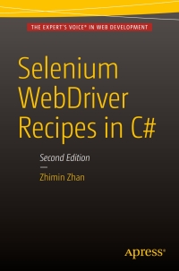 Titelbild: Selenium WebDriver Recipes in C# 2nd edition 9781484217412