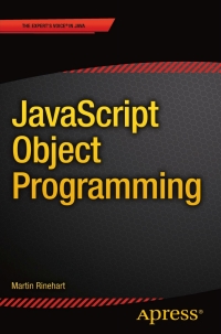 Imagen de portada: JavaScript Object Programming 9781484217863