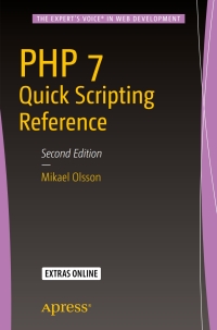 Imagen de portada: PHP 7 Quick Scripting Reference 2nd edition 9781484219218