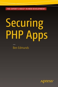 Omslagafbeelding: Securing PHP Apps 9781484221198