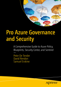 Cover image: Pro Azure Governance and Security 9781484249093