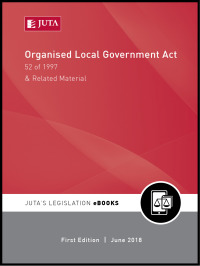 Titelbild: Organised Local Government Act 52 of 1997 & Related Material 1st edition N/A