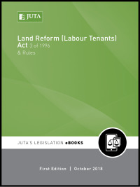 Imagen de portada: Land Reform (Labour Tenants) Act 3 of 1996 & Rules 1st edition N/A