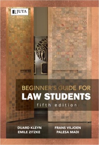 Cover image: Beginner's Guide for Law Students 5th edition 9781485128342